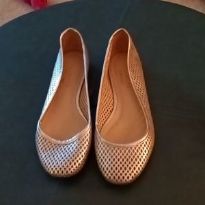 Talbot's silver flats Size 7M but fits like a 7.5